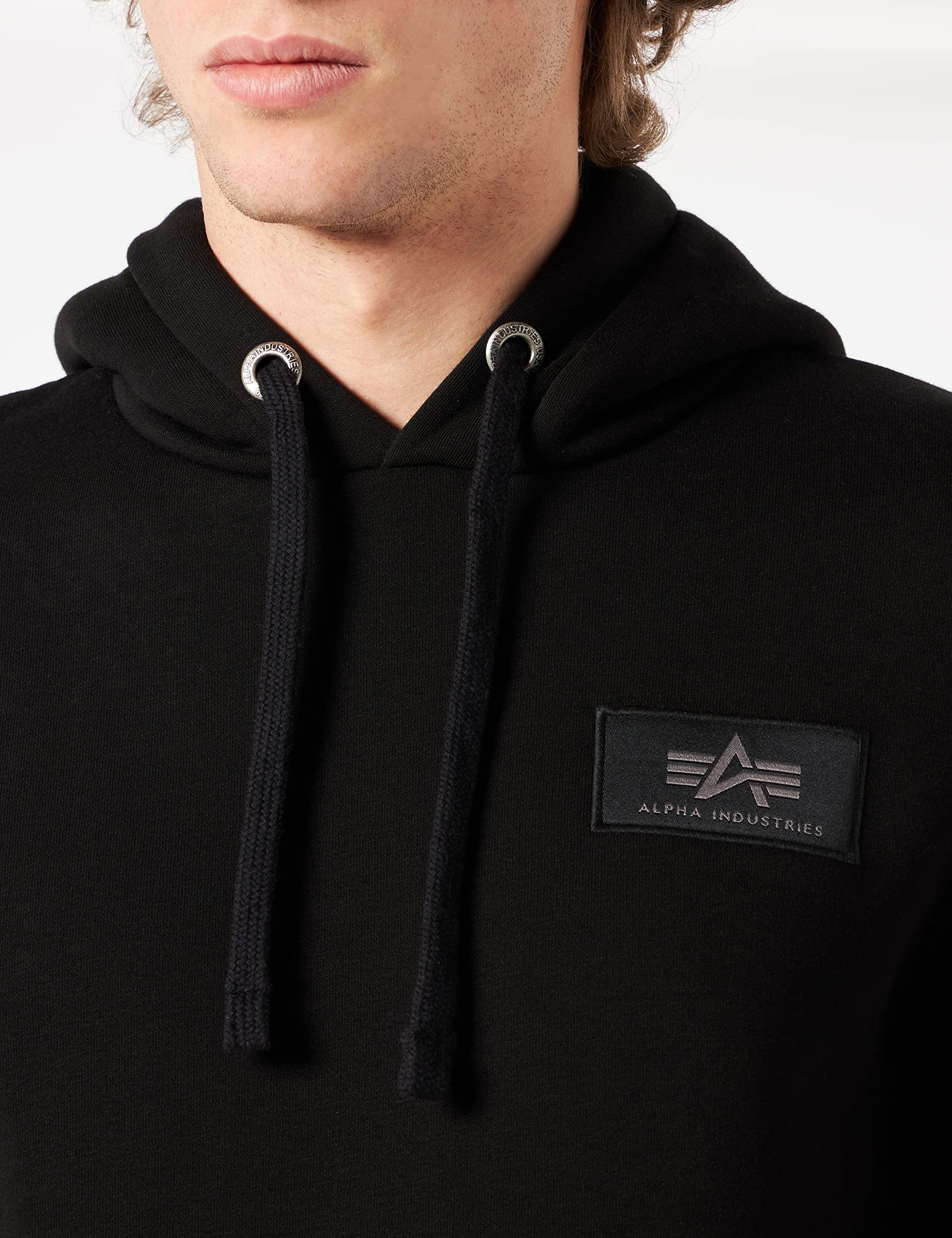 ALPHA INDUSTRIES Kapturek Mężczyźni Bluza z kapturem z nadrukiem odblaskowym