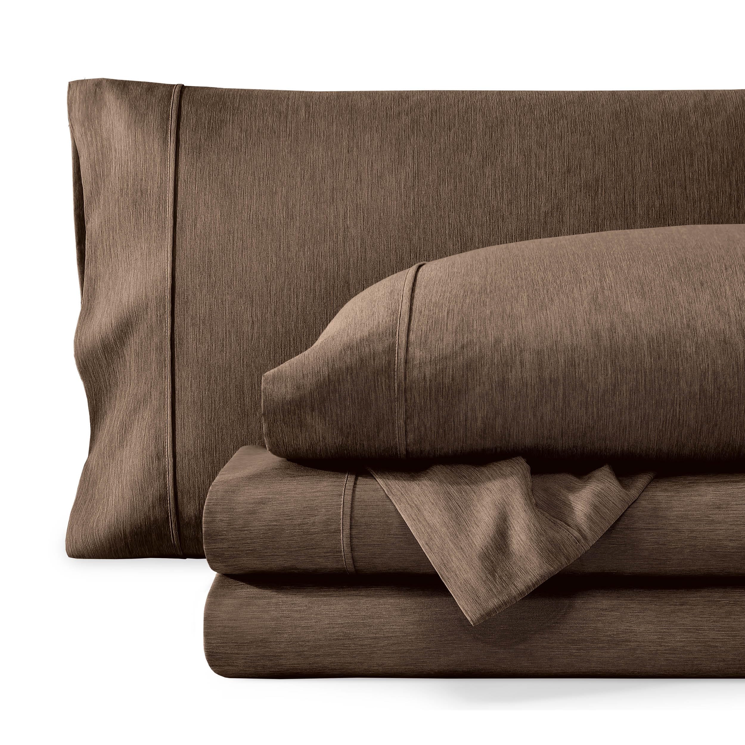 Bare Home Twin Sheet Set - 1800 Ultra-Soft Microfiber Bed Sheets - Double Brushed - Deep Pockets - Easy Fit - Extra Soft - 3 Piece Set - Heathered Taupe — image 1