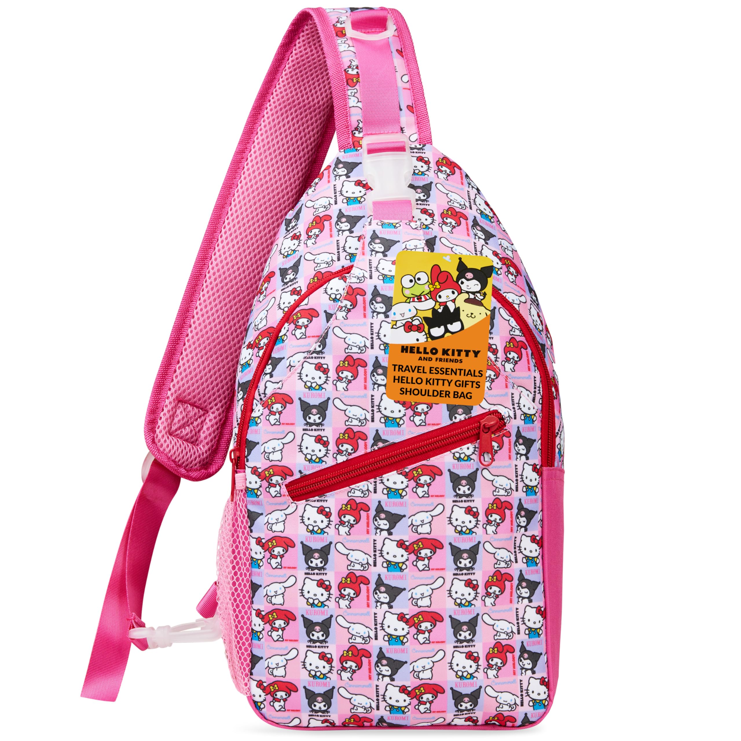 Get Trend Hello Kitty Crossbody Bags for Girls Teens Women Cute Kawaii Sling Travel Bag for Phone Money Gifts for Women (Pink Hello Kitty)