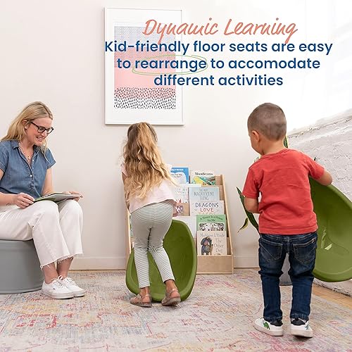Miniatura 100 de ECR4Kids Leaf - Asiento de suelo, silla mecedora, color rojo, 6 piezas Azul,Contemporáneo,Tono tierra,Esmeralda/Sólidos,Verde Fern,Verde,Gris,Verde