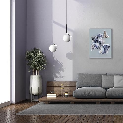 Miniatura 8 de Epic Graffiti 'Arctic King' de Barbara Keith, lienzo para pared, 26 x 34 pulgadas