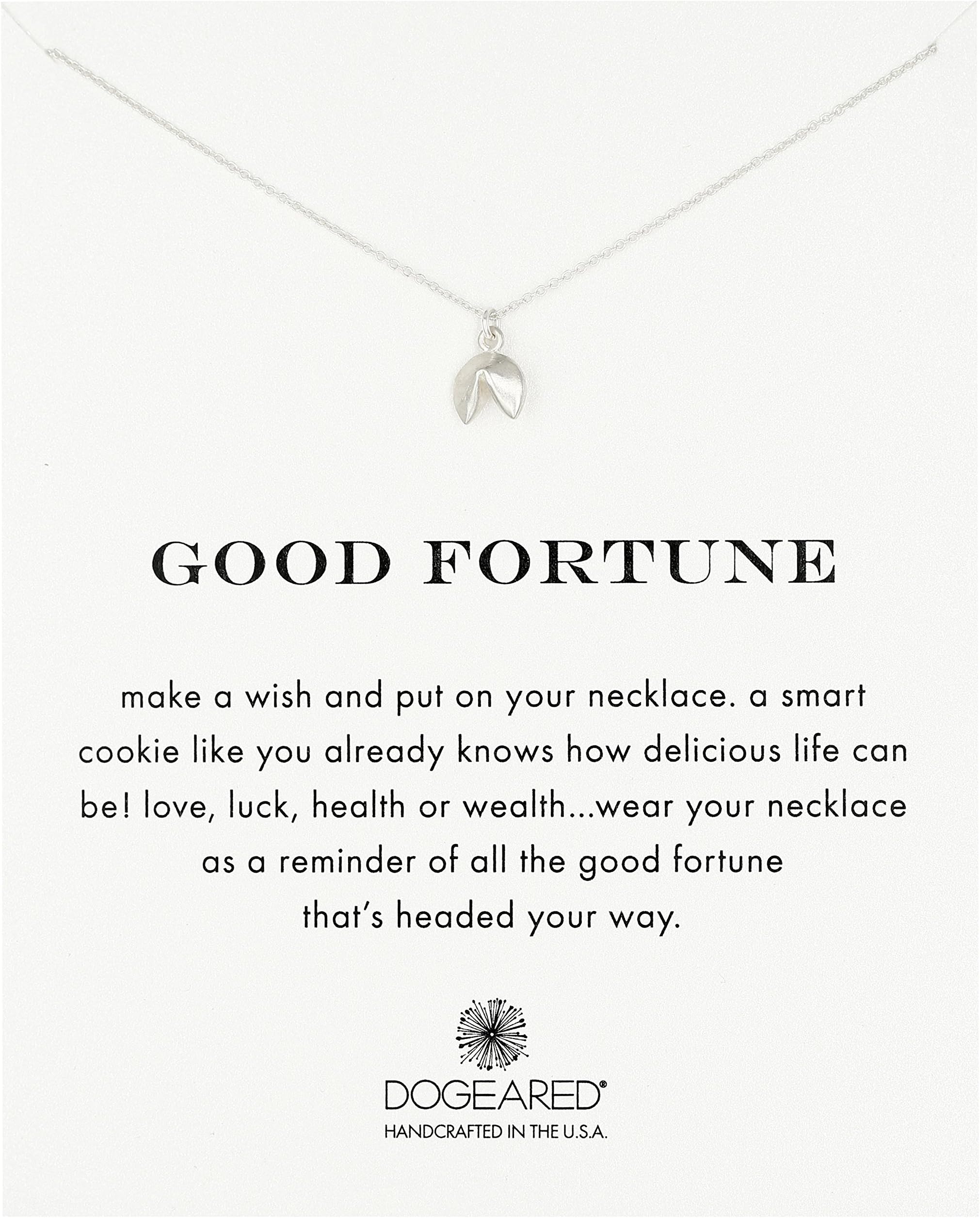Dogeared Good Fortune Reminder Chain Necklace