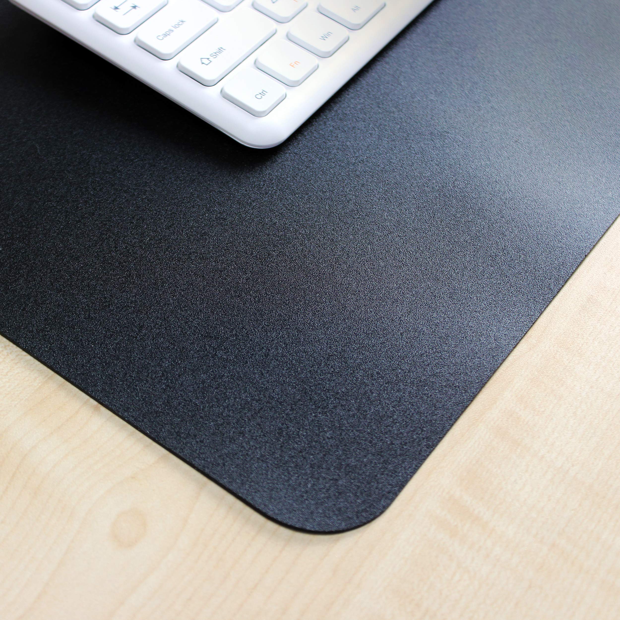 Desktex® Sous-main rectangulaire en vinyle noir – 50,8 x 91,4 cm