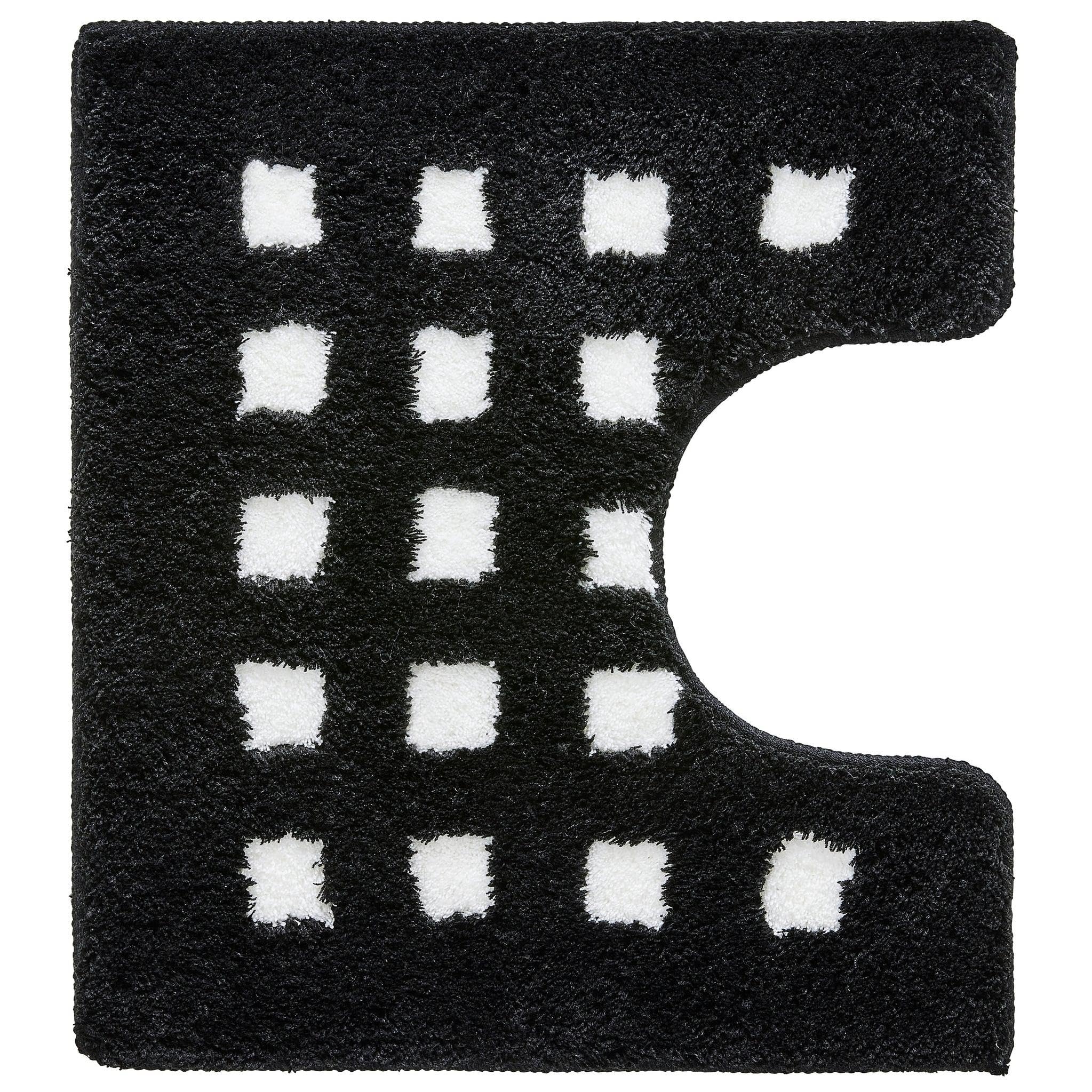Kleine Wolke WC-Vorleger Boxes Schwarz-Weiß 55 x 50 cm mit Ausschnitt