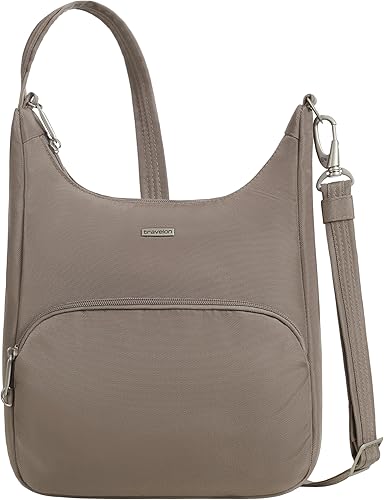 Miniatura 17 de Travelon Bolsa bandolera clásica antirrobo esencial, color negro