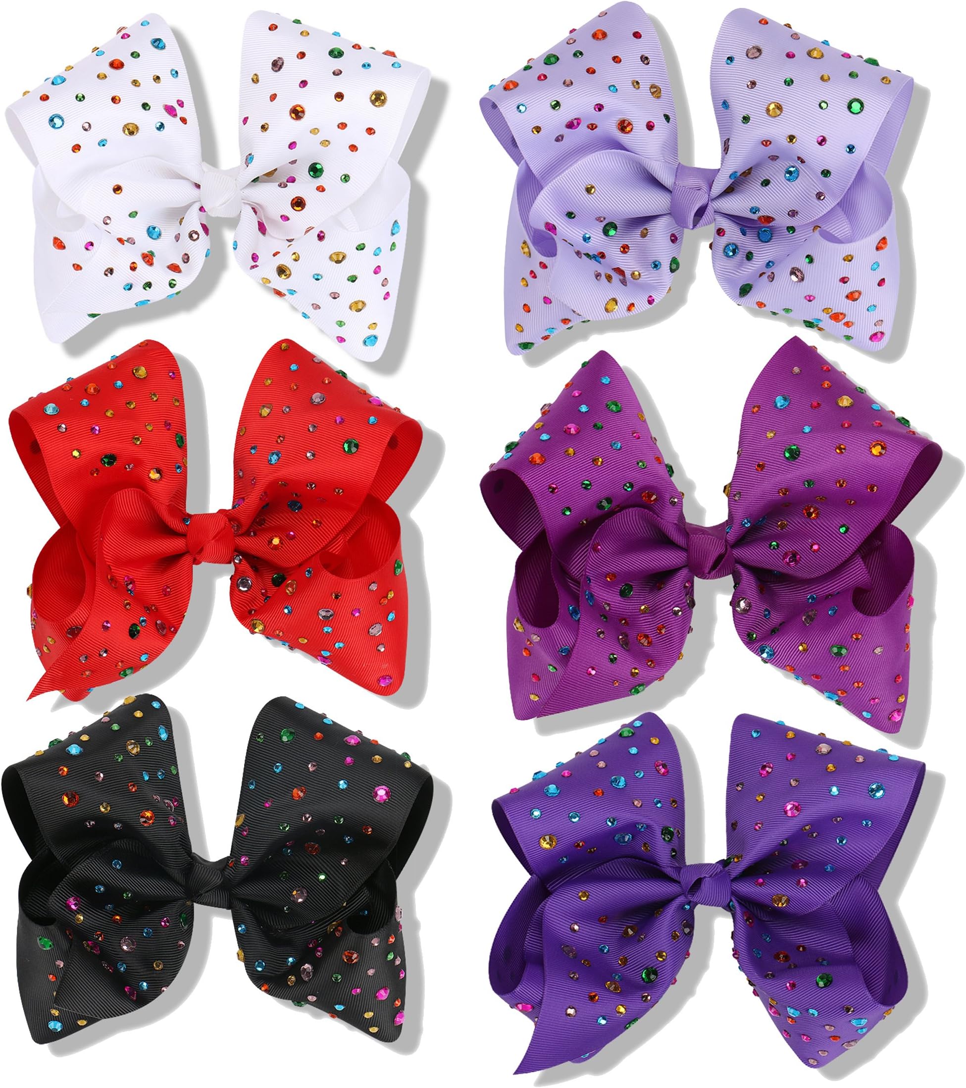 FIRSTMEET Girl Accessories Big Hair Bow Barrettes Clips Hair Bow 8" Large Bows (FJ-1035)