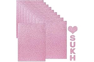 Sukh Pink Glitter Cardstock Paper, Wedding Birthday Party Sparkle Decor Scrapbook