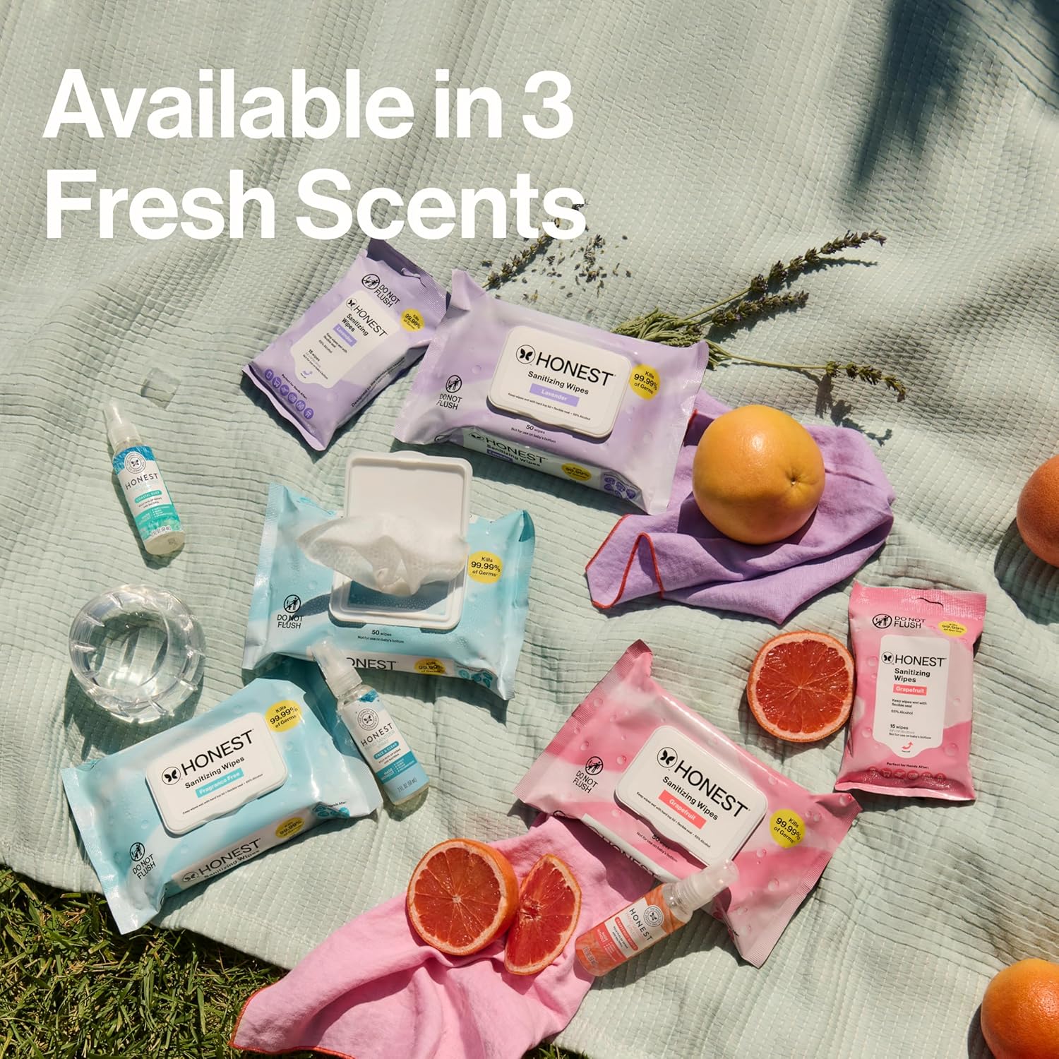 The Honest Company Fragrance-Free Sanitizing Alcohol Wipes, Antibacterial with Aloe, Kills 99% of Germs, 150 Count - Image 11