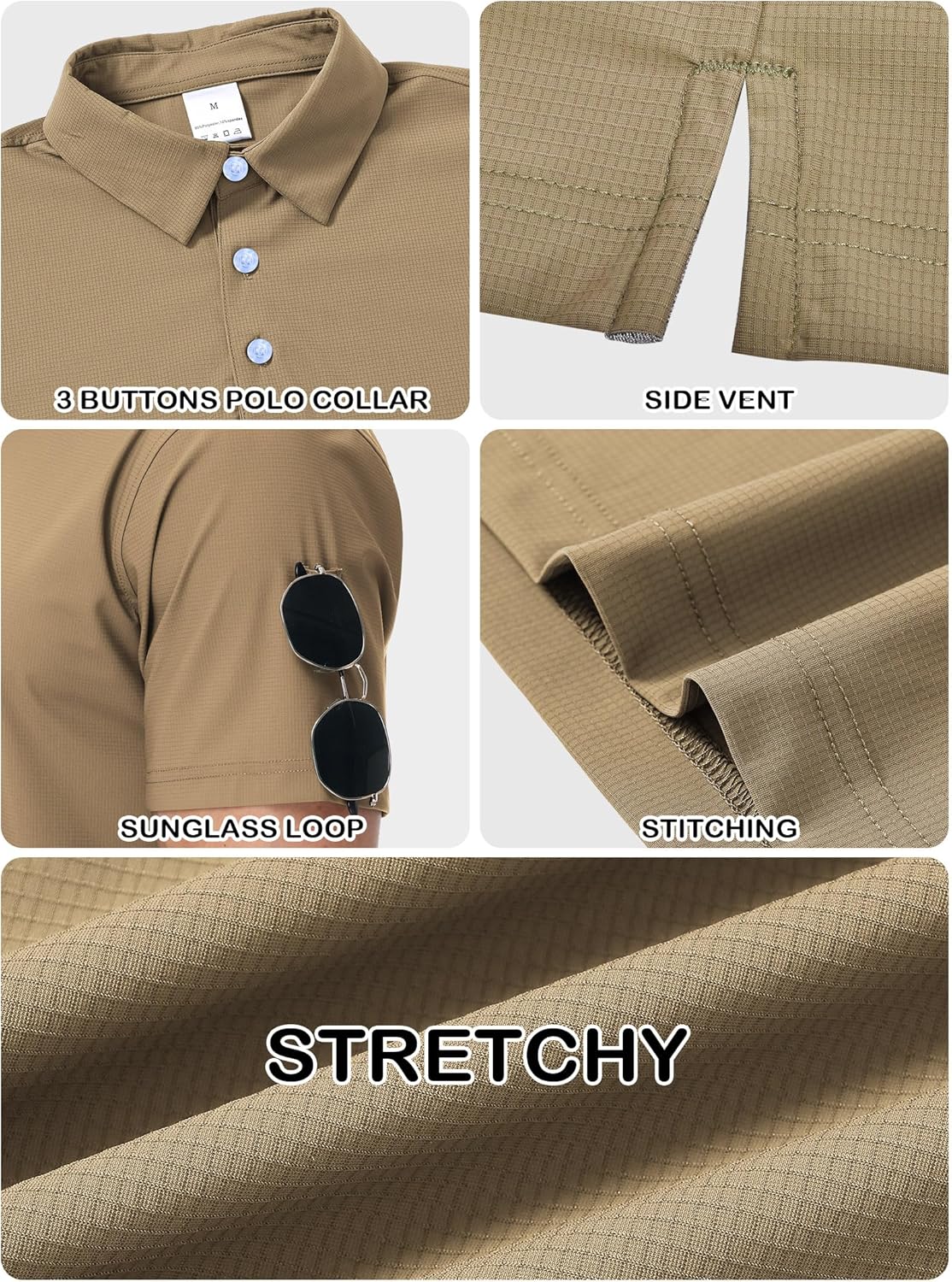 Polo Shirts for Boys Golf Polo Shirt Short Sleeve Boys Performance Polo Dry Fit Stretch Collared UPF50+ Kids Golf Shirts - Image 6