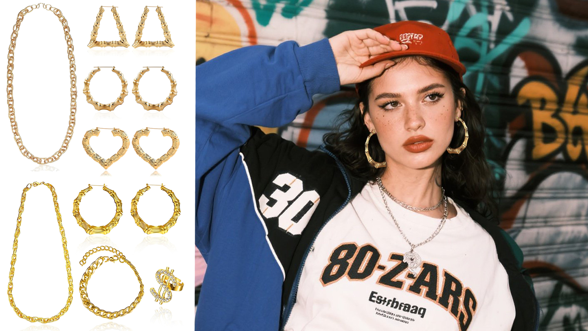 Kit De Disfraz De Hip Hop De Los Años 8090 Accesorios Geniales Para Fiestas Tematicas De Los Anos 8090 Sombrero De Cubo Lentes De Sol Signo De Dolar