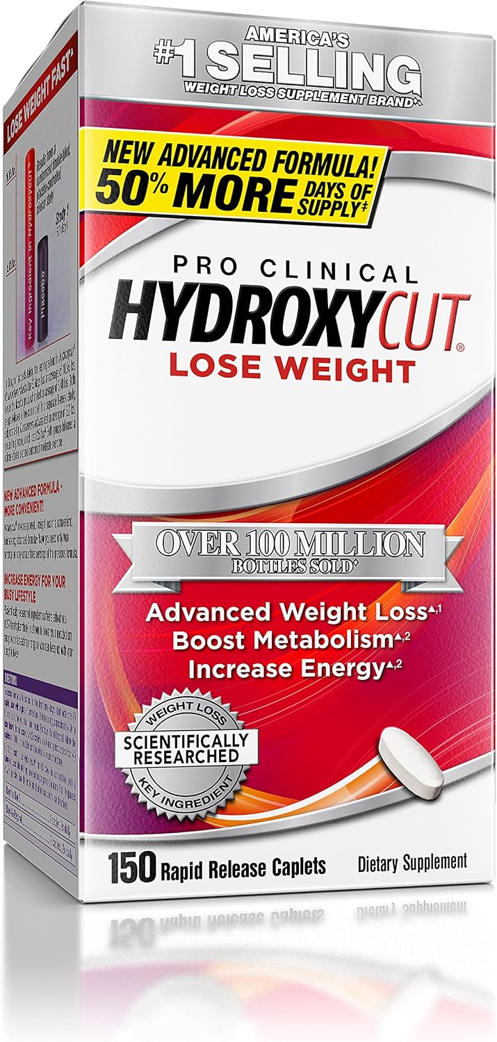 Hydroxycut Pro Clinical, America's Number 1 Selling Weight Loss Brand, Weight Loss Supplement 150 Caplets