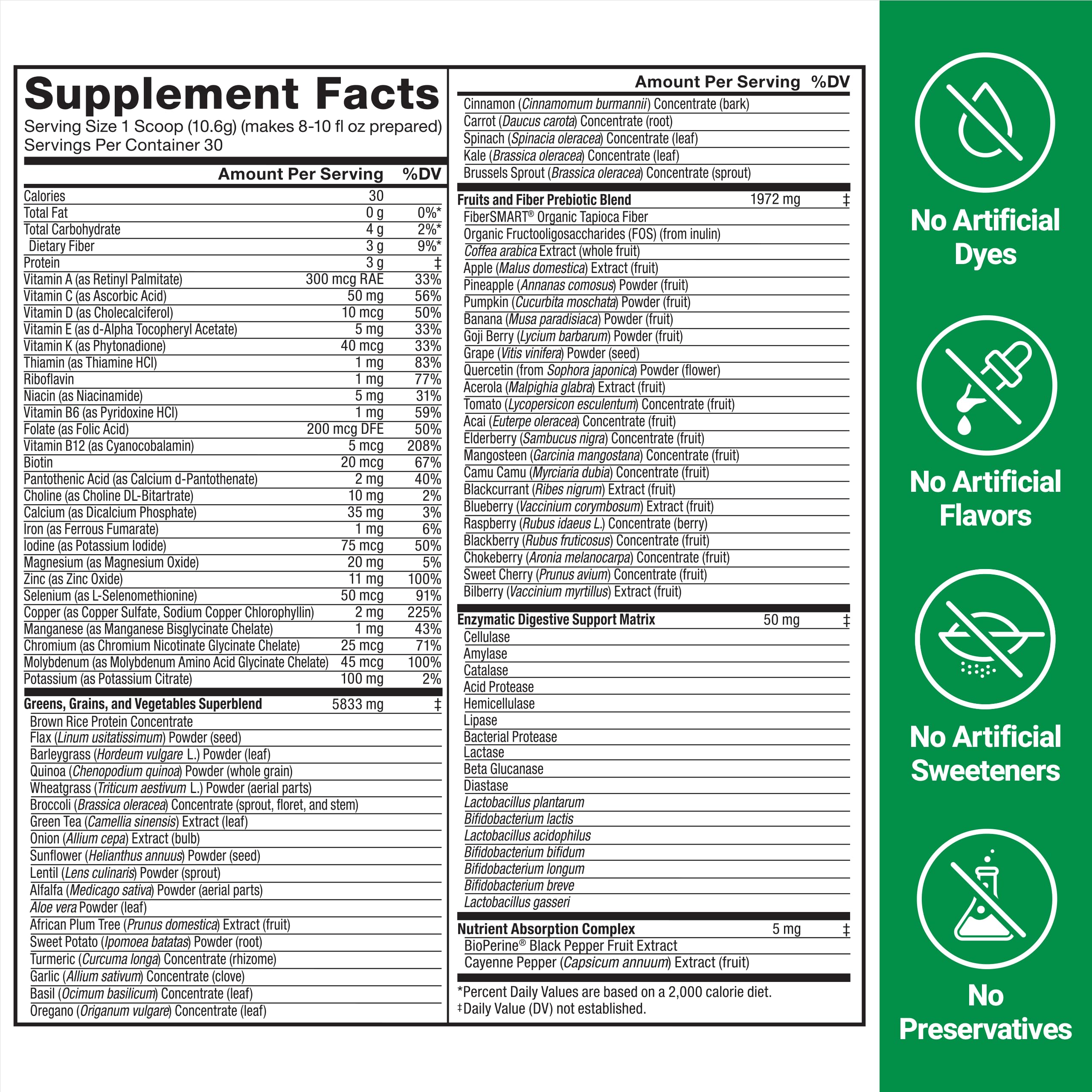 Force Factor Smarter Greens Daily Wellness Powder to Support Gut Health — Amazon image 4