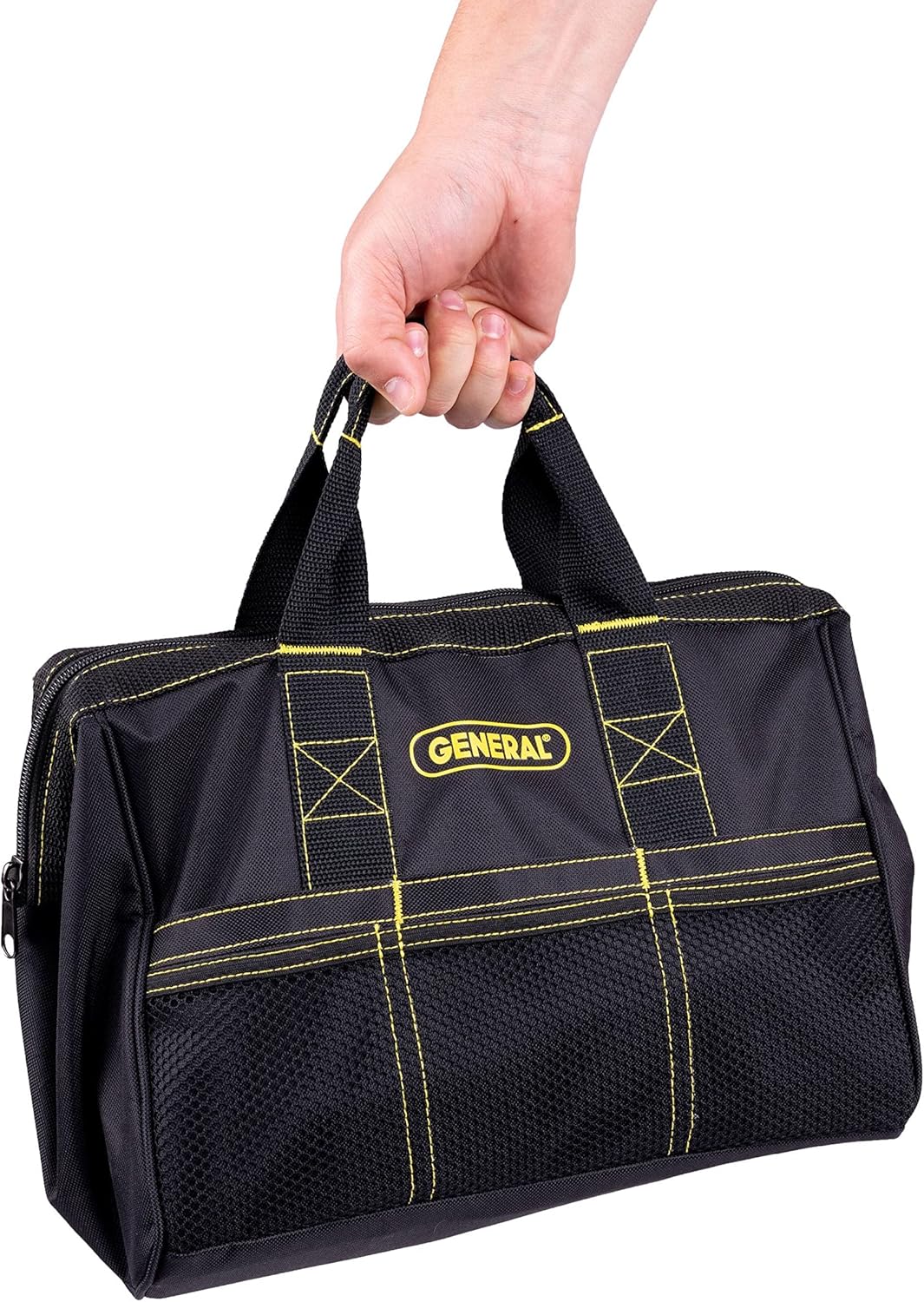 General Tools 12 Inch Contractor’s Multi-Purpose Water-Resistant Tool Bag #WS-0801, Black