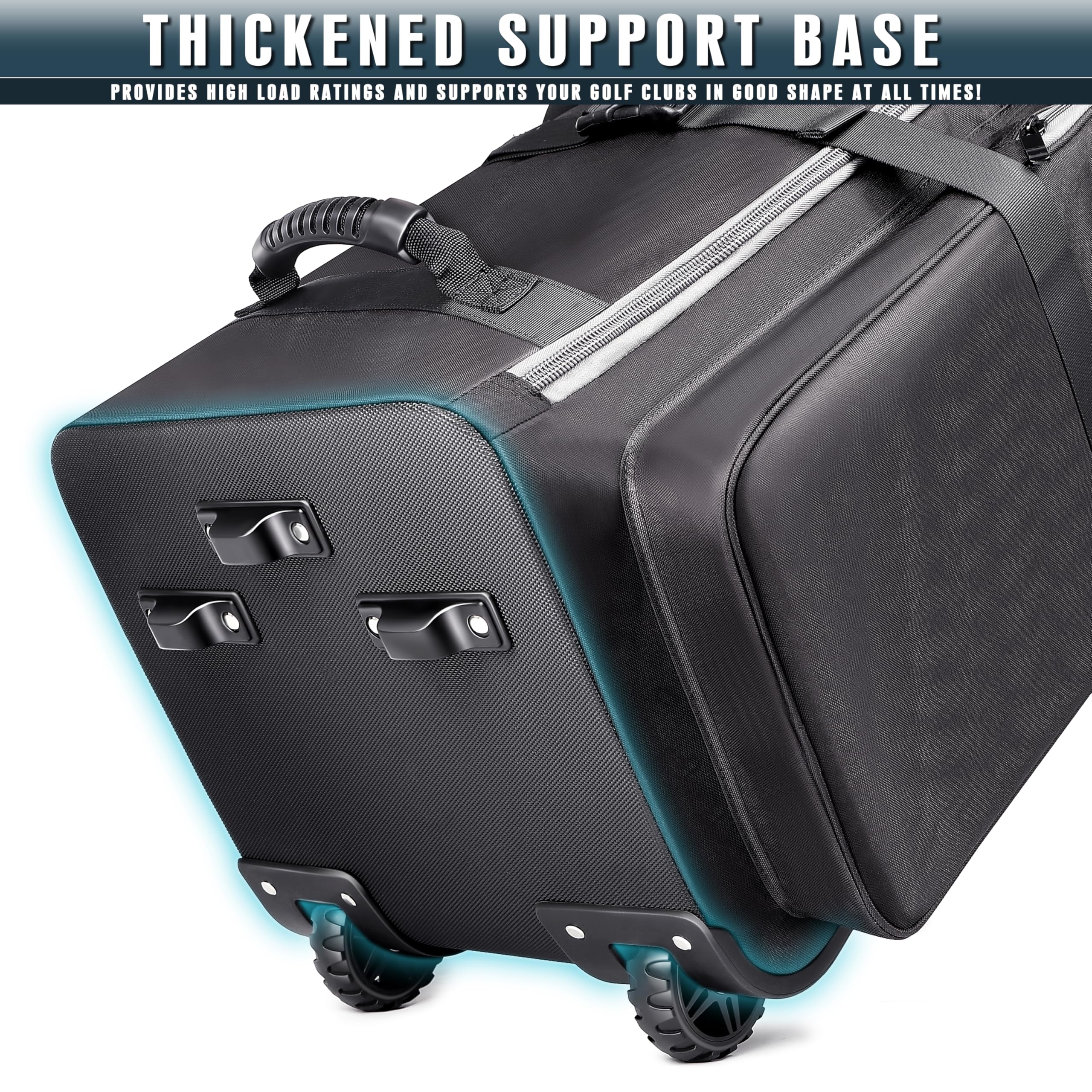 CHAMPKEY Sac de Voyage de Golf rembourré de qualité supérieure avec système de Soutien Anti-Impact – Tissu Oxford 1200D Housse de Voyage de Golf