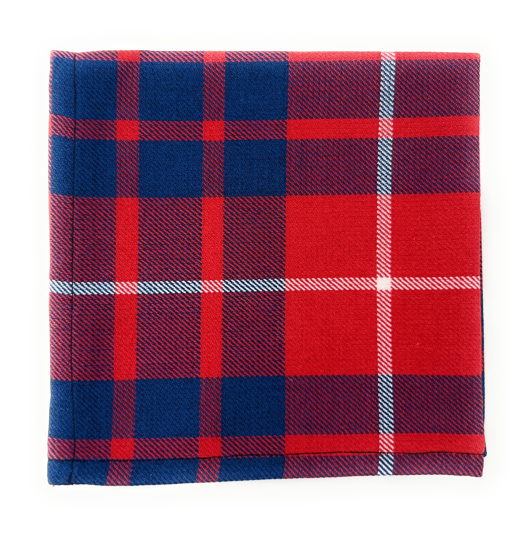 Tartan Tweeds Men's Hamilton Red Tartan Pocket Square Handkerchief 26Cm X 26Cm (Hamilton Red)