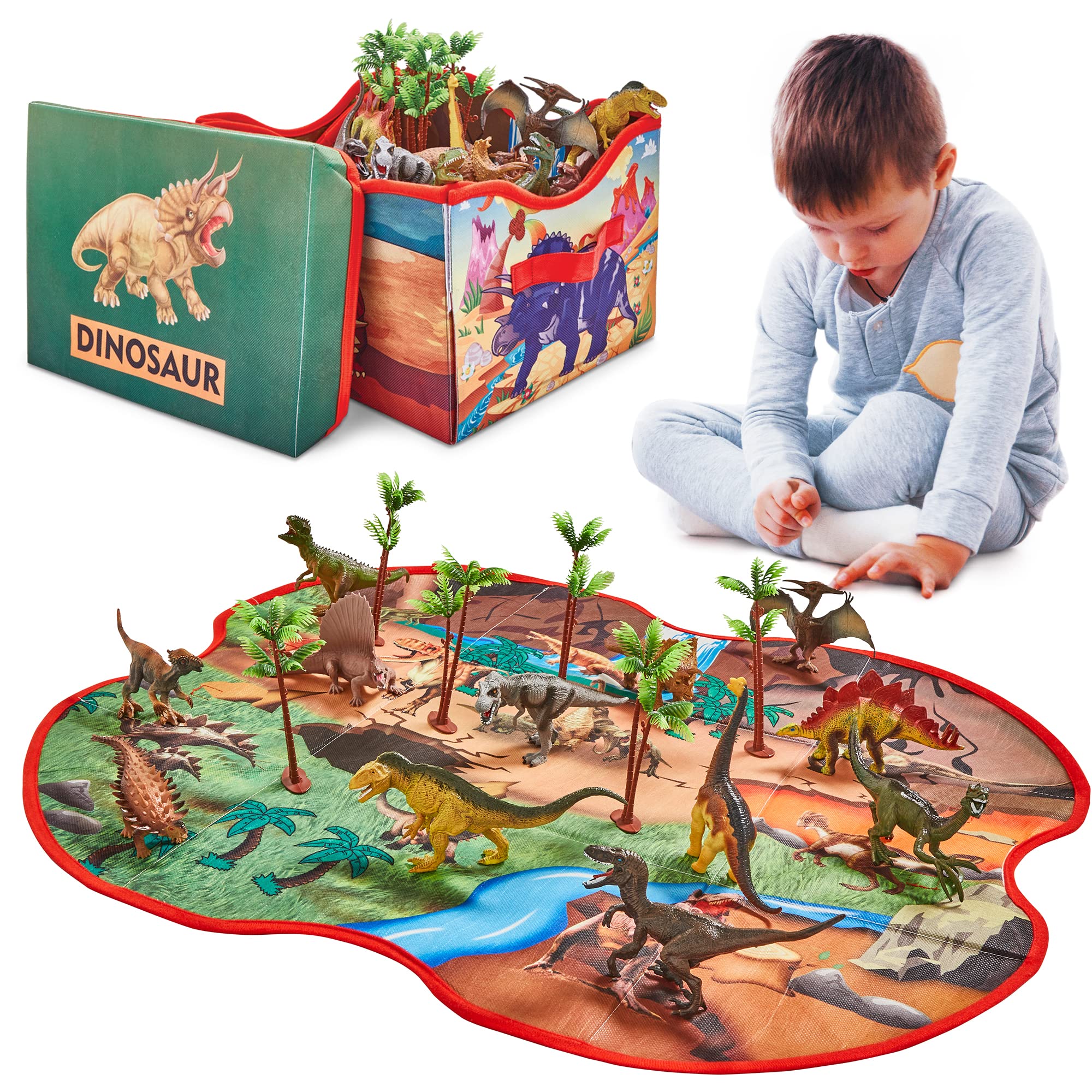 Prehistoric World Dinosaur Toy 12 Dinosaur Figures For Kids
