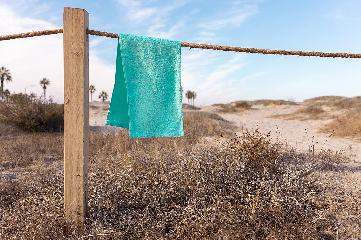 FACESOFT ECO-Friendly Yoga Sweat Towel - 100% Cotton Soft and Absorbent (10 x 38 inches, Aqua) : Sports & Outdoors