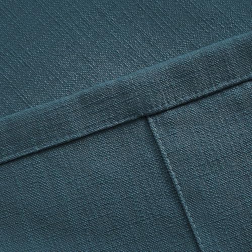 Miniatura 47 de Frelement Cortinas plisadas de lino de algodón extra anchas para oscurecer la habitación, 120 pulgadas de ancho x 96 pulgadas de largo, cortinas