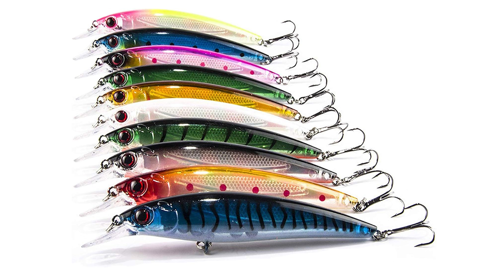 SPORWAY 3er Angelköder Set - Hecht & Barsch Köder 10cm Mit Vibrationseffekt