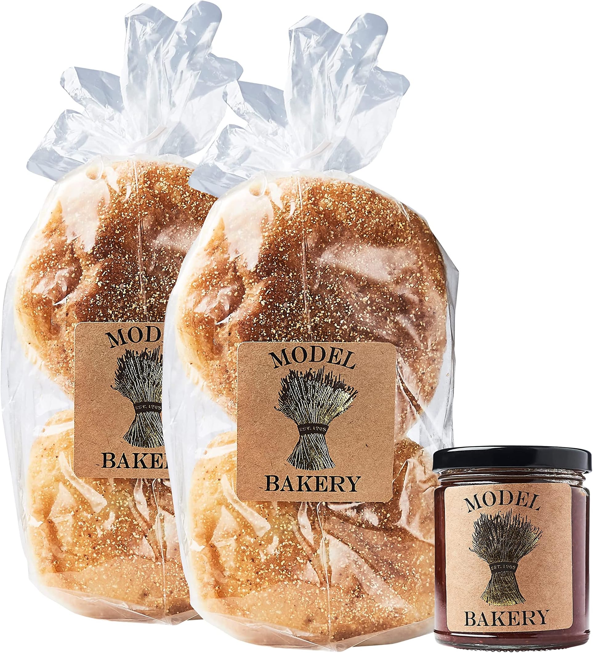 The Model Bakery English Muffins and preserve set - Strawberry Jam
