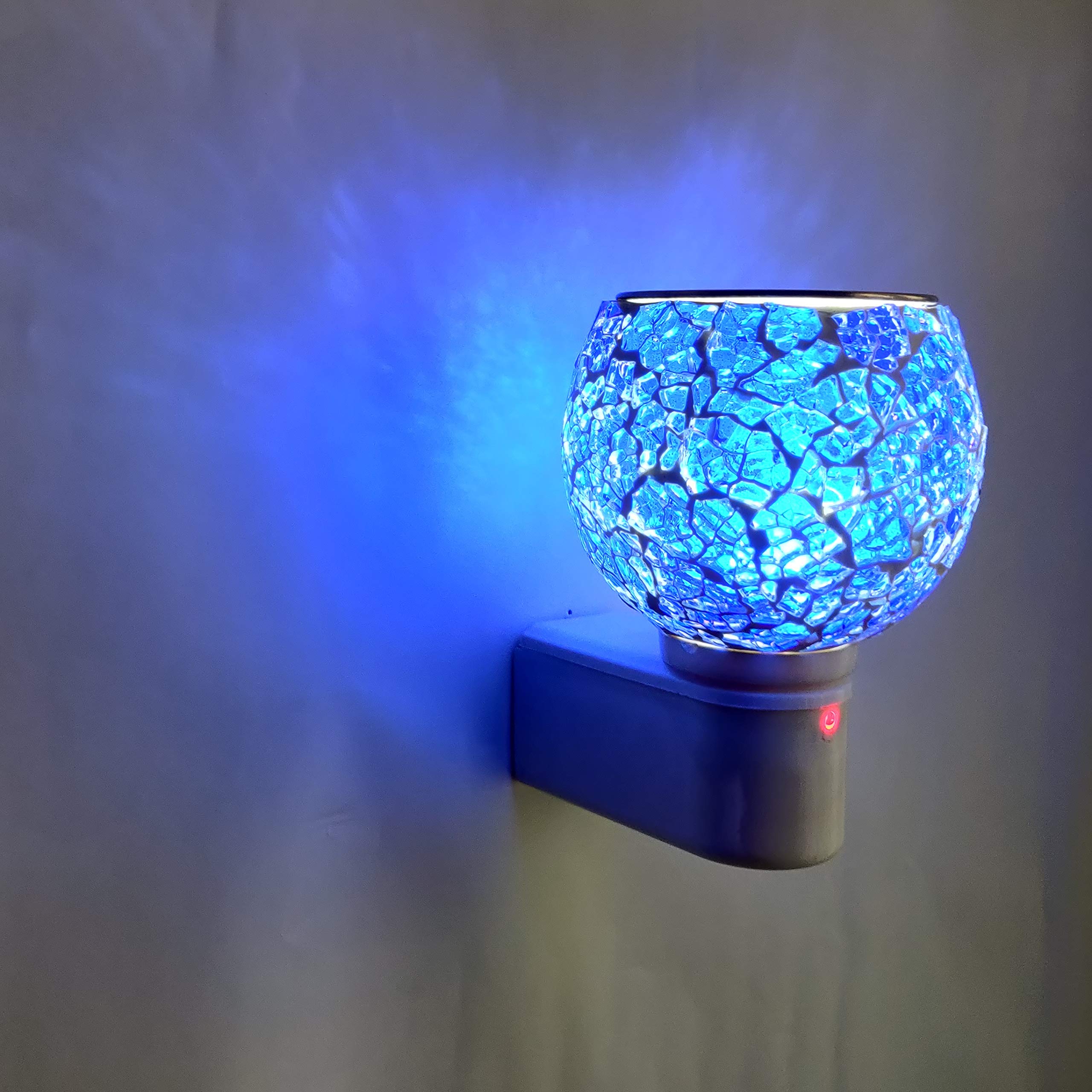 Skyepic Home Decor Diwali Light Lamp, Beautiful Glass Kapoor Dani with Night Lamp, Aroma Diffuser, Made in India Product