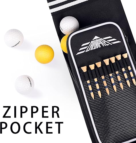 Miniatura 4 de Champkey Bolsa de golf profesional para el domingo (lleva de 3 a 9 palos) – 6 bolsillos de transporte y correa ajustable para golf, bolsa