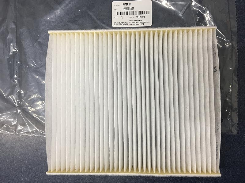 Filtro de cabine Subaru 72880FL00A para Ascent, Outback, Forester, Legacy, Crosstrek e Impreza – 1 unidade