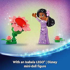 LEGO Disney Encanto Isabelas Flowerpot, Buildable Orchid Flower Toy for Kids with Disney Encanto Mini-Doll, Disney Toy for Play and Display, Fun Disney Gift for 9 Year Old Girls and Boys, 43237