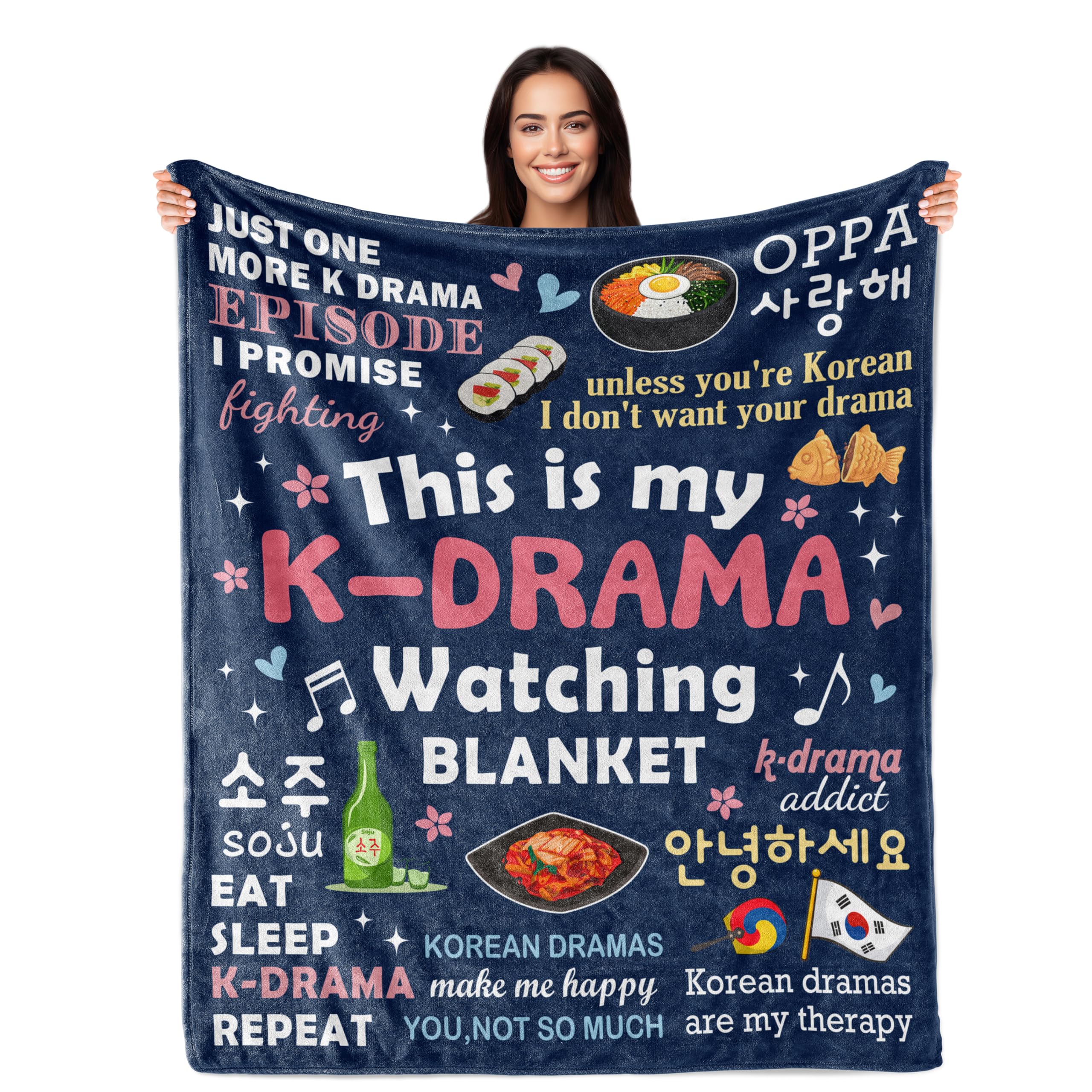 Korean Drama Gifts, K Drama Gifts for Women, KDrama Blanket 60"X50" | Kdrama Merch - Kdrama Lover - Kpop Gifts for Girls - Korean Gift for Women - Kpop Blanket - Gifts for Birthday/Christmas