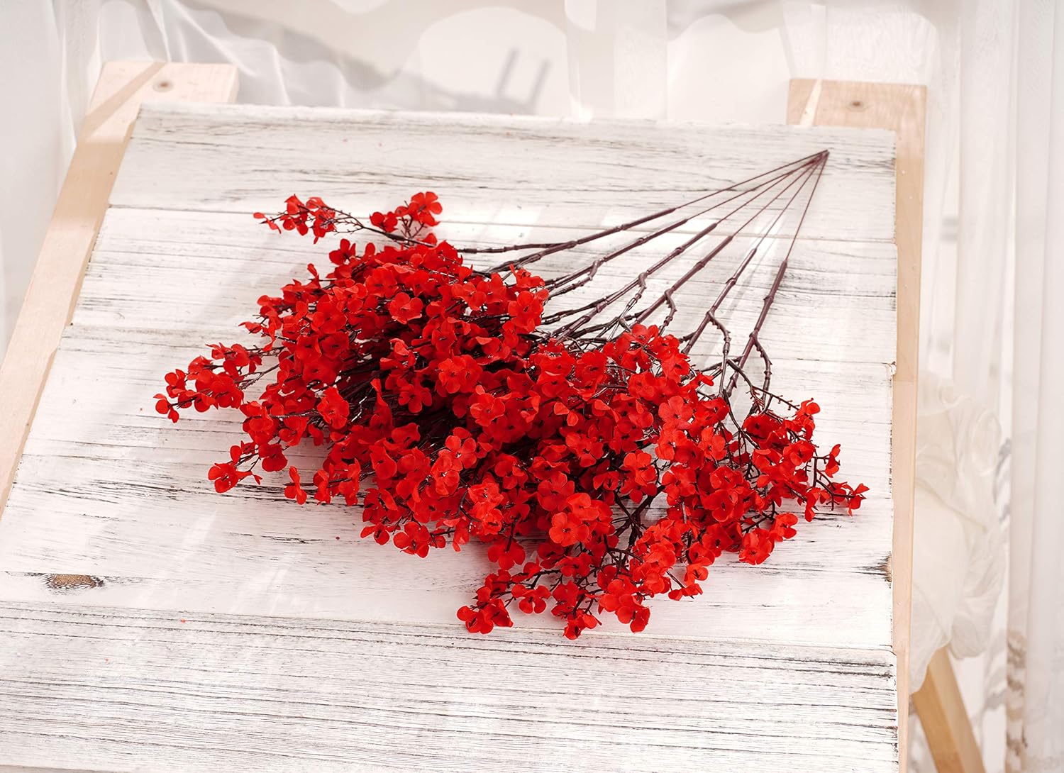 KAHAUL Gypsophila Artificial Flowers Babys Breath Silk Fake Bush Flowers Bouquet Floral Arrangement Home Wedding Party Decorations Decor (6 Pack) (Blue) : Home & Kitchen