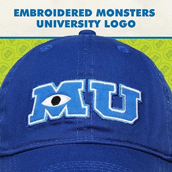 Disney Pixar Monsters Inc Monsters University Youth Baseball Cap, Dark Blue