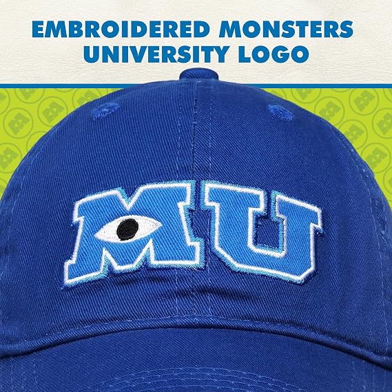 Disney Pixar Monsters Inc Monsters University Youth Baseball Cap, Dark Blue