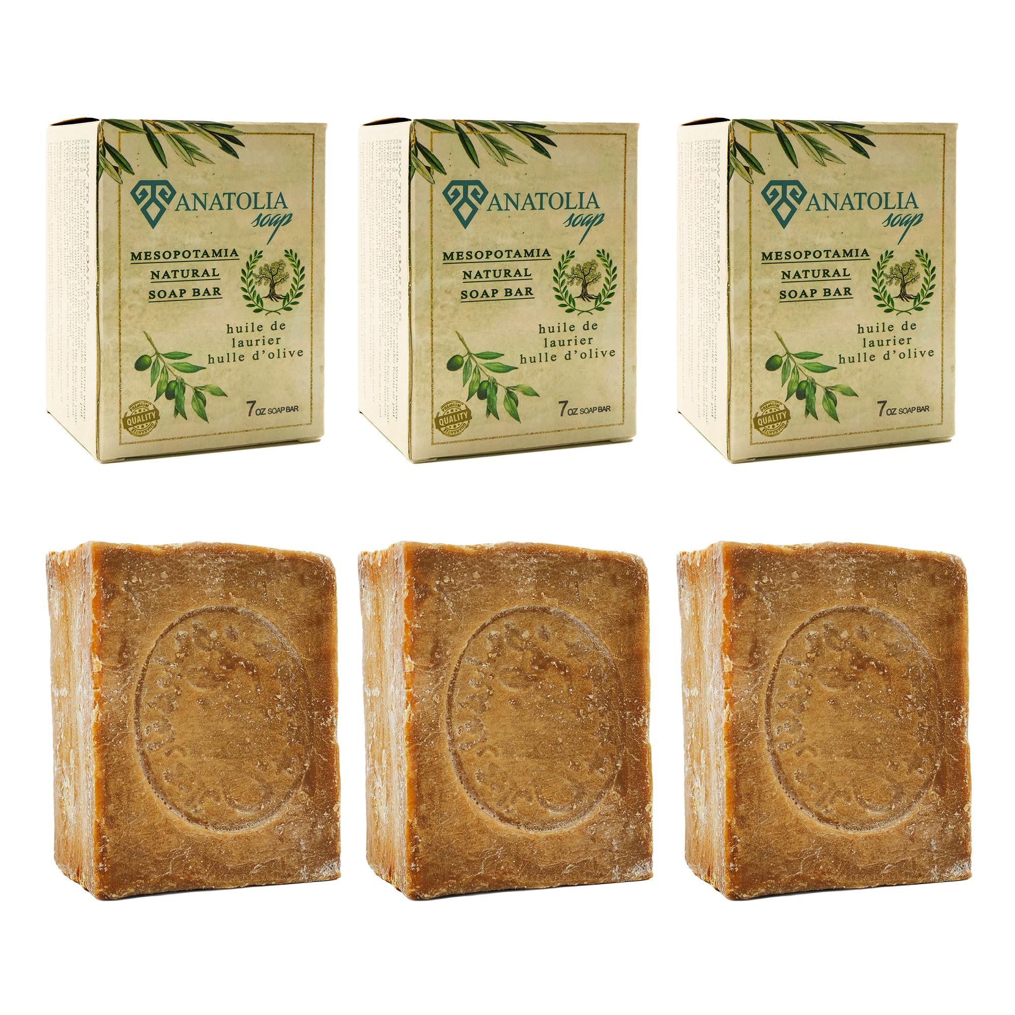 100% Olive Oil Aleppo Soap Bar - Traditional Plant-Based Cleansing Soap