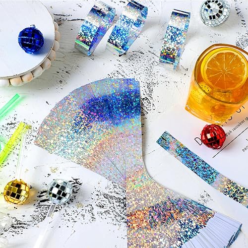 Vista 12 de Glenmal 500 pulseras holográficas de plástico para fiestas, impermeables, para eventos, neón, bandas para parques acuáticos, conciertos, festivales