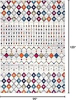 Vista 97 de nuLOOM 2x8 Alfombra de Área Blythe Marroquí, Negro y Blanco, Diseño Bohemio Desvanecido, Resistente a Manchas, Para Dormitorio, Comedor, Sala