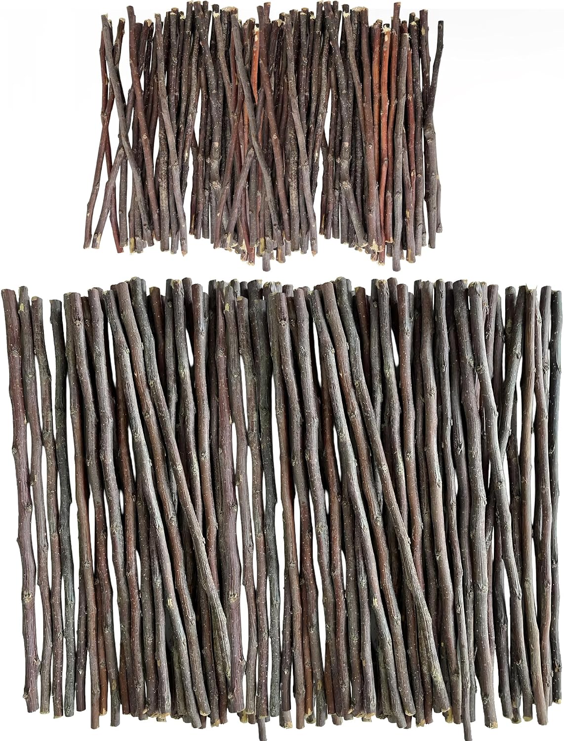 50PCS 12 Inch Natural Wood Log Sticks, Wood Craft Sticks for DIY Crafting Photo Props School Project Card Making Home Decor, 0.12-0.3 Inch Diameter