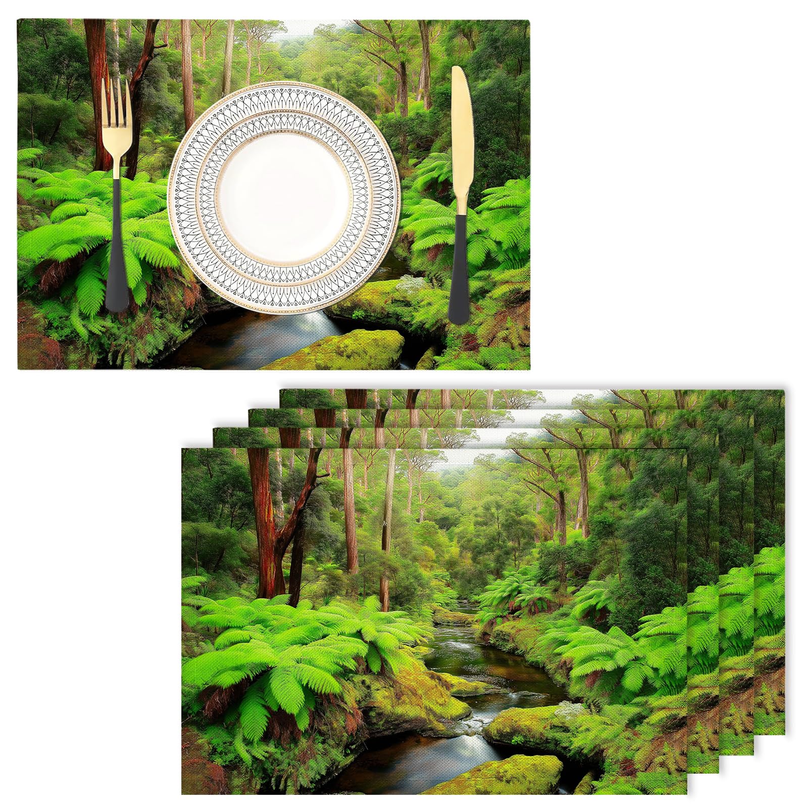 Set de table forêt tropicale pour protéger votre meuble des taches et rayures