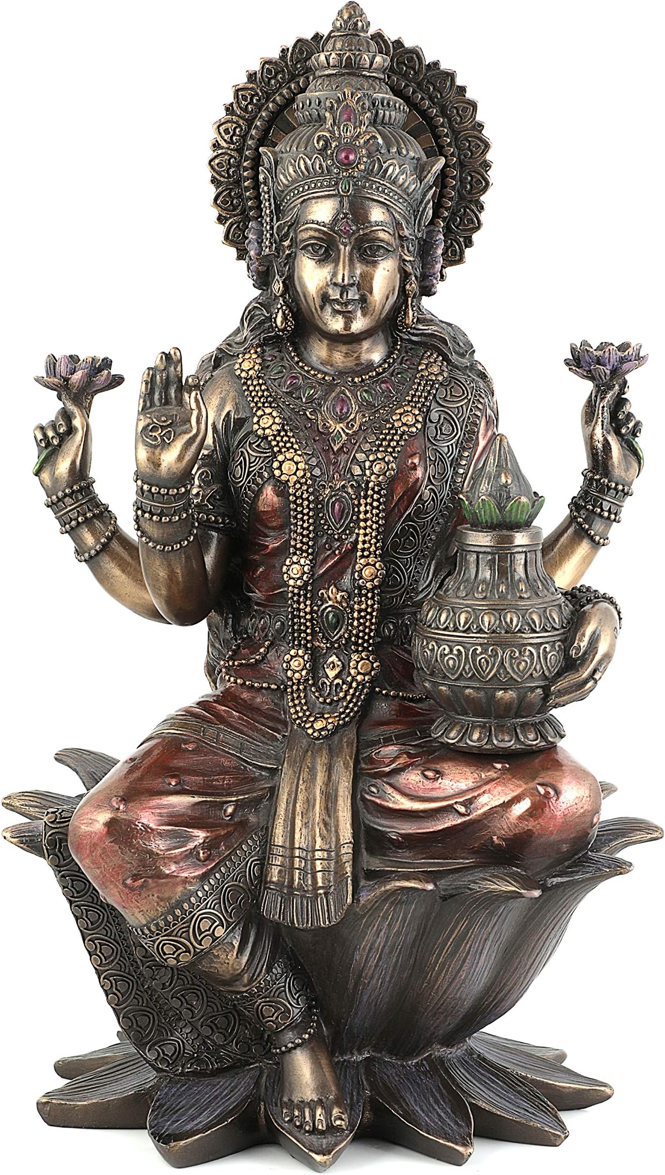 Antiques Nirmala Indian Goddess Laxmi Statue, Idol Maa laxmi Sculpture, Goddess of Knowledge, Art, Music, Indian Culture Decorative Showpiece