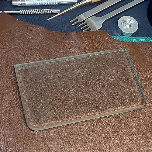 Miniatura 4 de CREASKING Deslizador de vidrio para pulir cuero, herramienta profesional de alisado de bloques de bruñido de vidrio