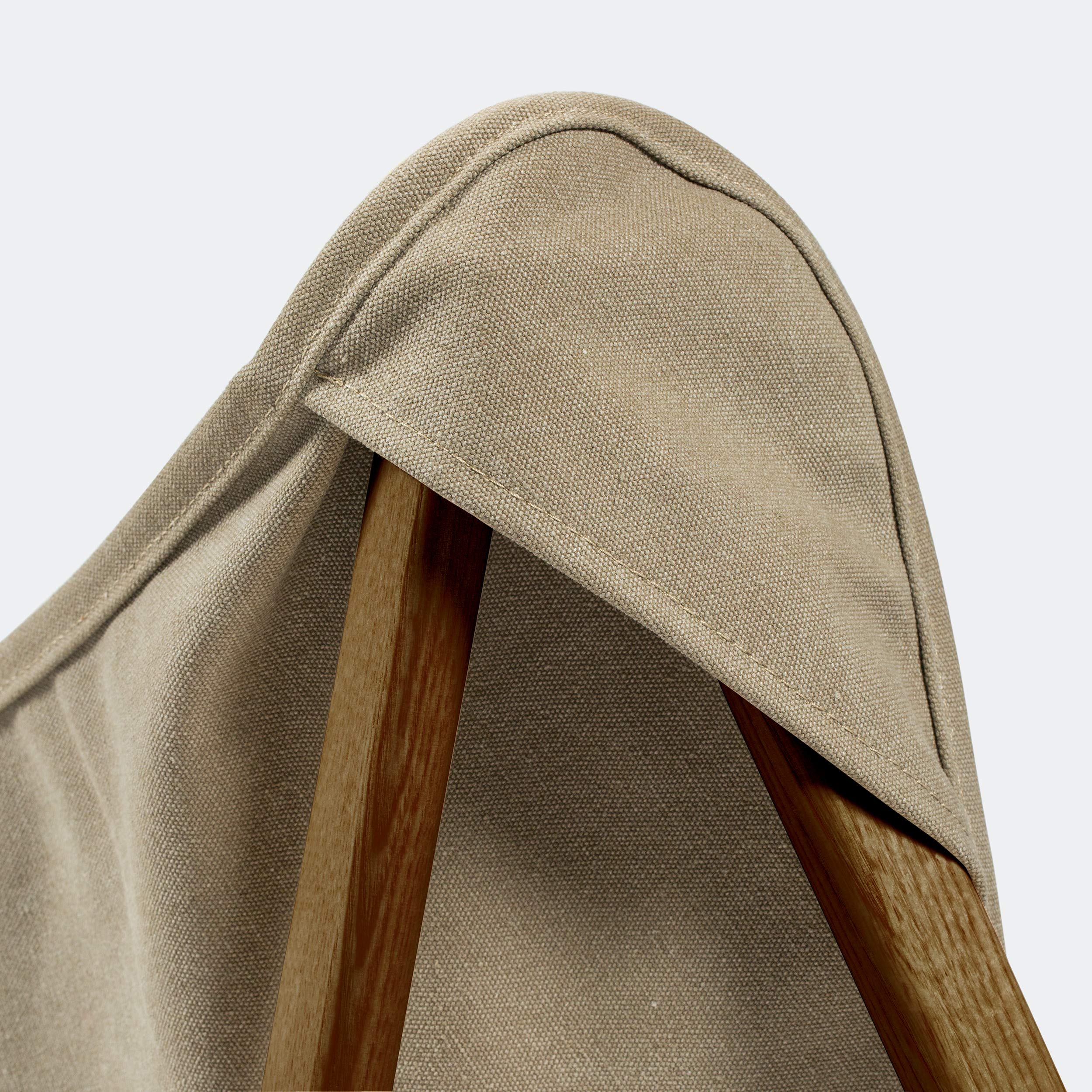 Telami - Sedia Tripolina - Collezione Milano - Pieghevole e Leggera - Kaki - Legno Tinto Teak - Made in Italy - Mobili da Esterno - Alta Qualità - Legno di Frassino -69 x 106 x 83 cm