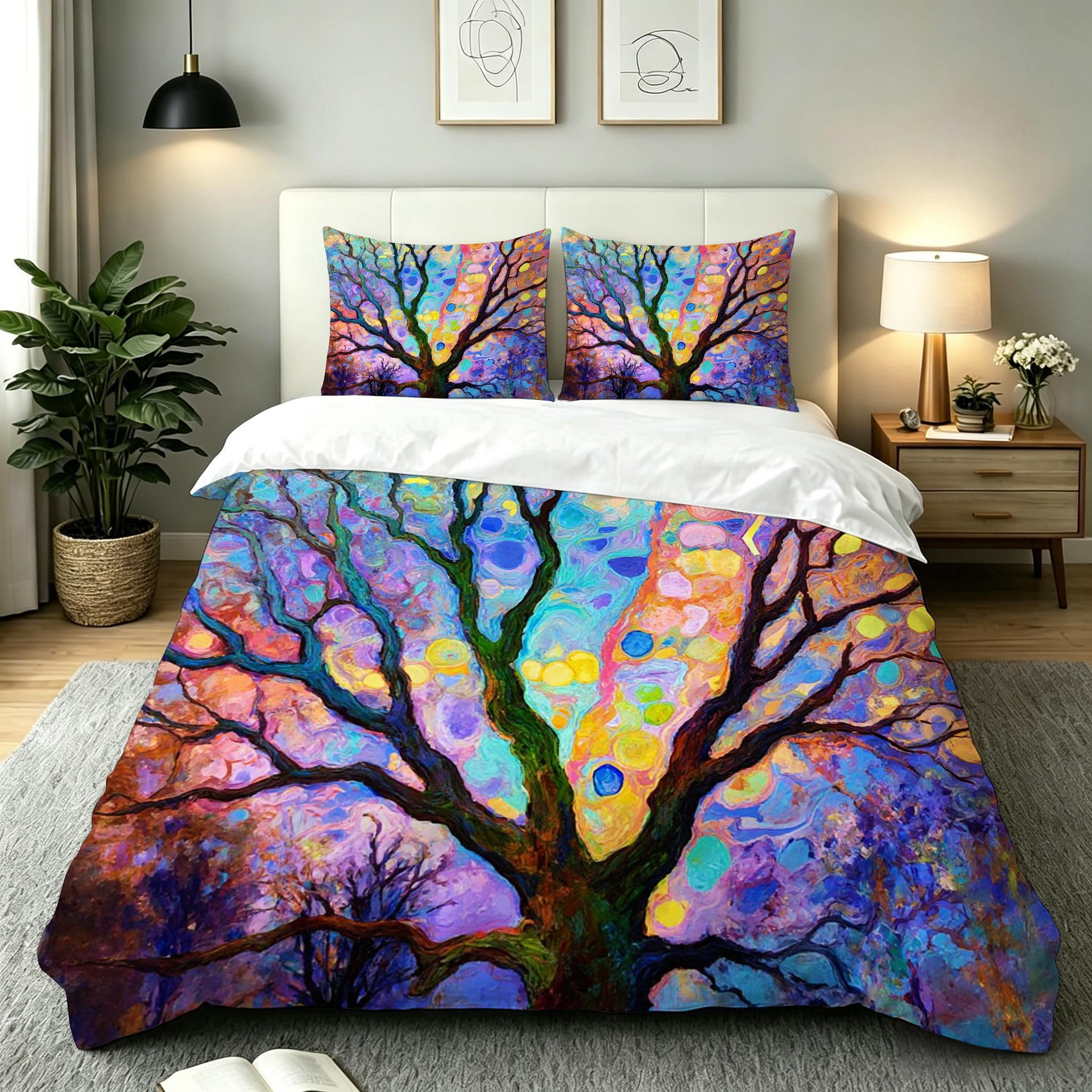 Funda Nórdica 240x260 cm Árbol Colorido para 180 camas-G29