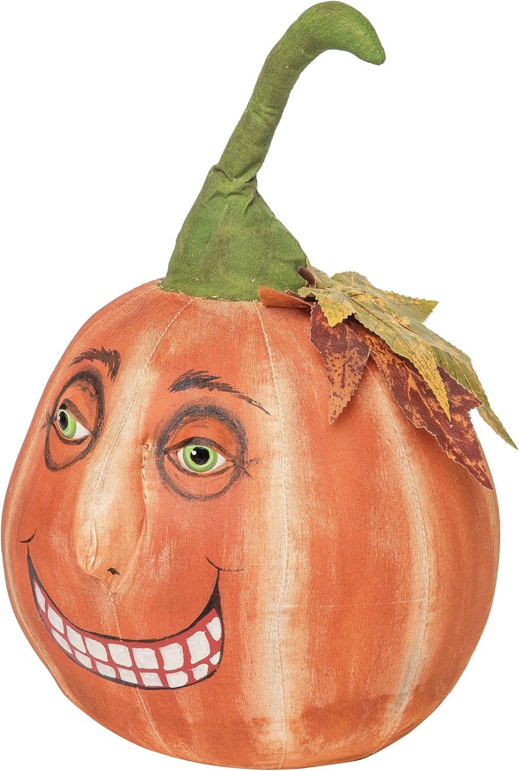 C&F Home Halloween Victor Pumpkin Jack-O'-Lantern Large Harvest Door Stop Collectible Joe Spencer Gathered Traditions Home Decor Figures Figurines 8" x 8.5" x 14" Orange
