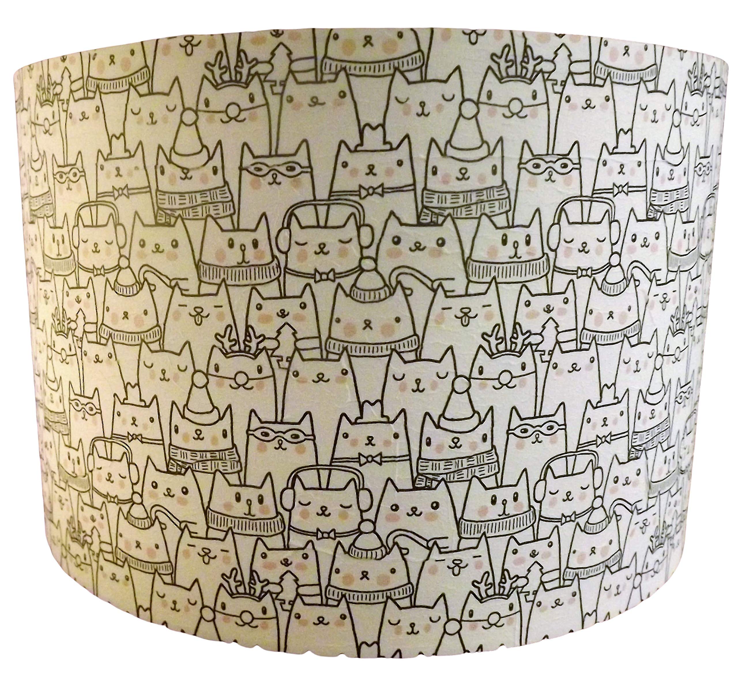 Funky cat lampshade, Christmas Cats