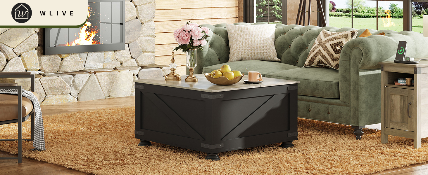 【Lrose】WTW　MARVERICKS COFFEE TABLE Amazon.com: WLIVE Farmhouse Coffee Table, 31.5