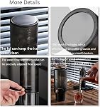 Ice Drip Coffee Maker, Cold Brew Coffee Maker, High Boron Glass Coffee Pot with Coffee Paper Filters for Home Office 400ml Cold Brew Pots, Fine 400 Mesh, Adjustable Water Flow
