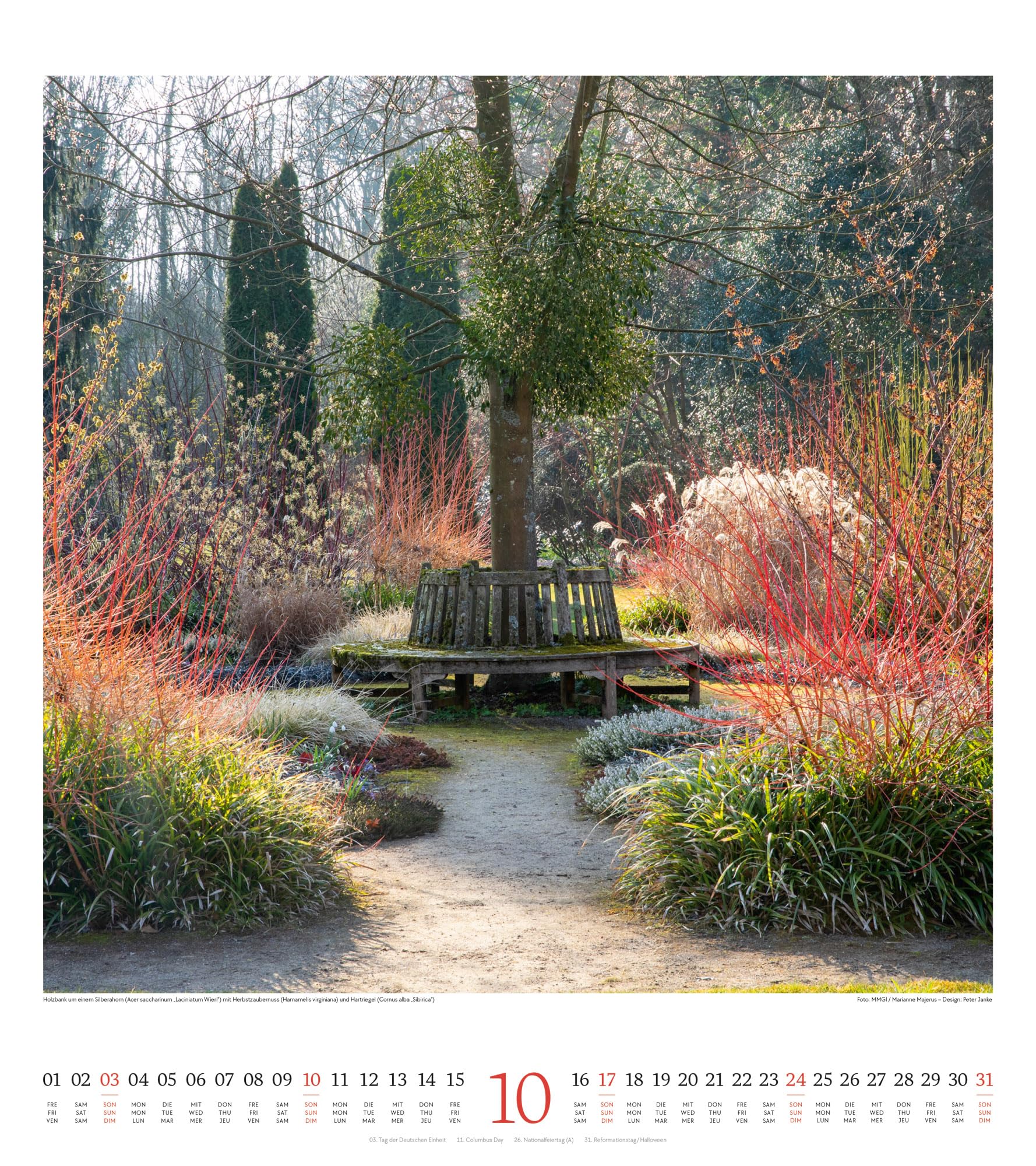 Paradiesische Gärten Kalender 2027 48x54 cm Hochformat Garten-Kalender