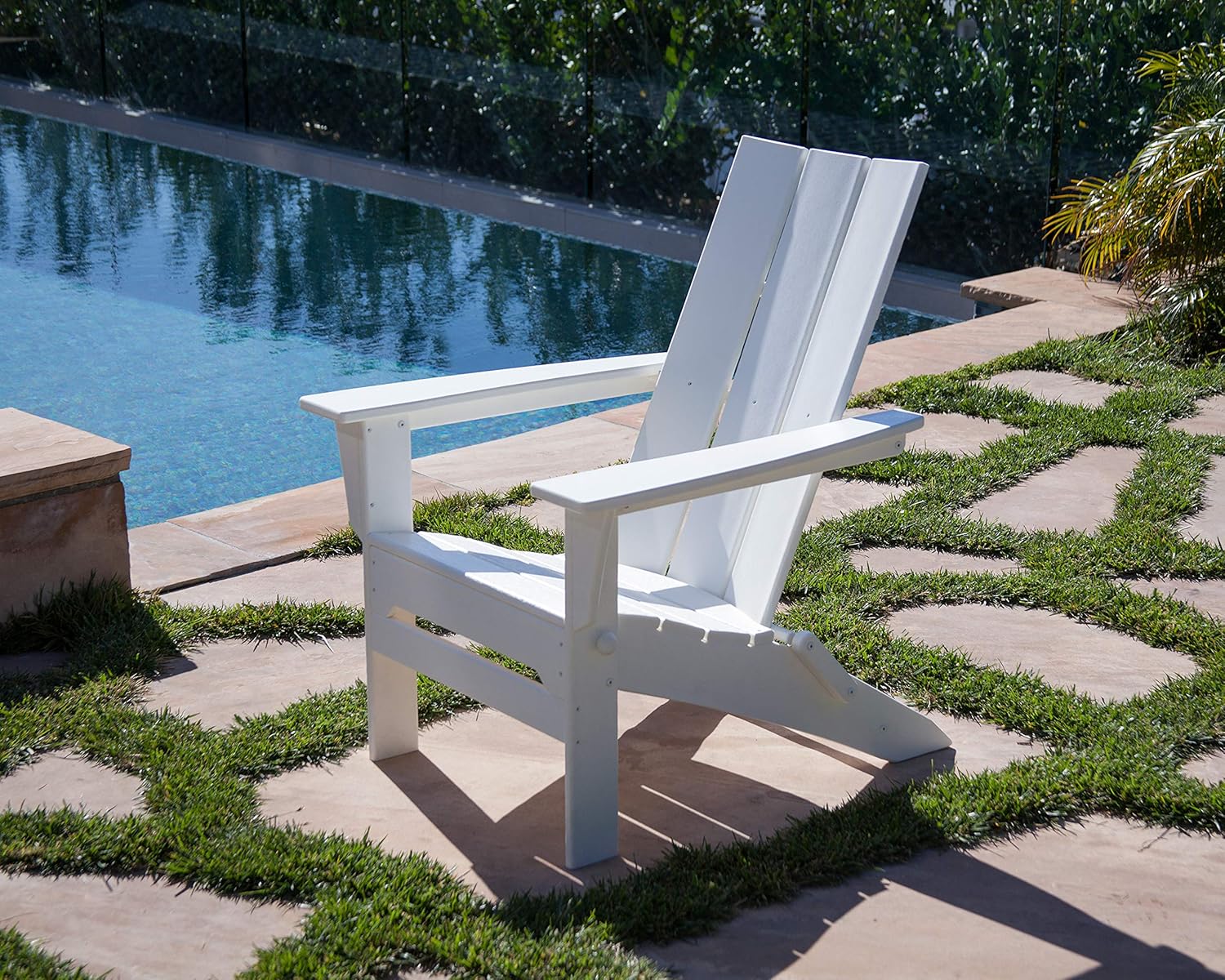 POLYWOOD Modern Folding Adirondack Chair