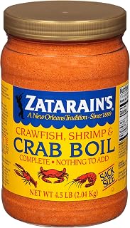 Zatarain's Crawfish Shrimp Crab Boil Seasoning Mix - 4.5 lb Bag of Bold New Orleans Spices for Seafood Boils