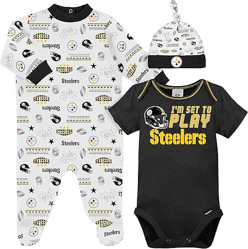Miniatura 72 de Gerber Conjunto de regalo unisex para bebé con pies de equipo de la NFL para dormir y jugar Azul