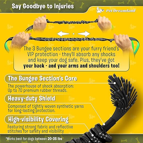 Miniatura 5 de Exquisita correa manos libres para perros medianos máxima comodidad y libertad para correr, caminar, senderismo. Cinturón de correa para perro de
